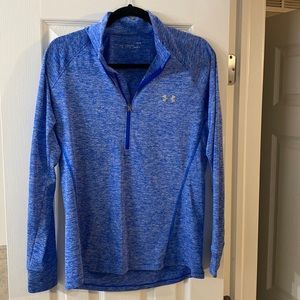 Under Armor quarter zip blue heat gear